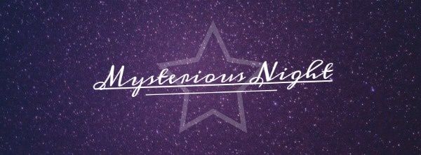 star, silent, starry, Mysterious Night Facebook Cover Template