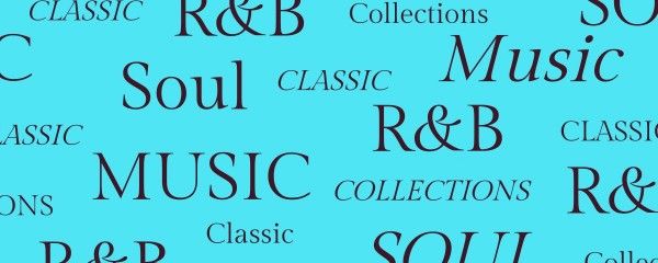 soul music, text, abstract, Blue Music Type Collections Twitch Banner Template