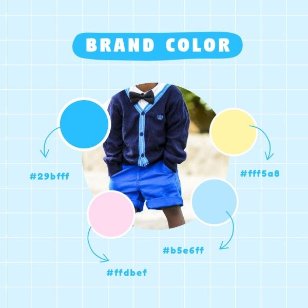 brand building, fashion, style, Blue Child Branding Color Instagram Post Template