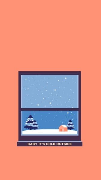 nature, season, window, Winter Mobile Wallpaper Template