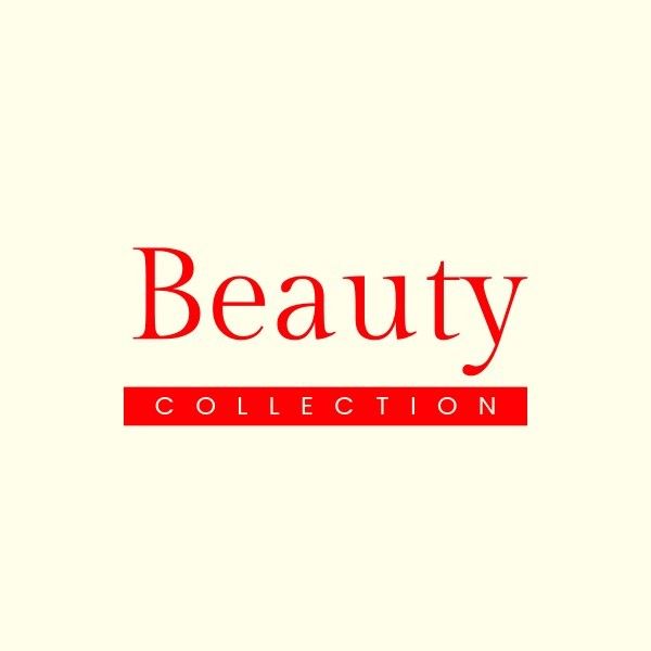 fashion, minimalist, fonts, Red Beauty Collection Logo Logo Template