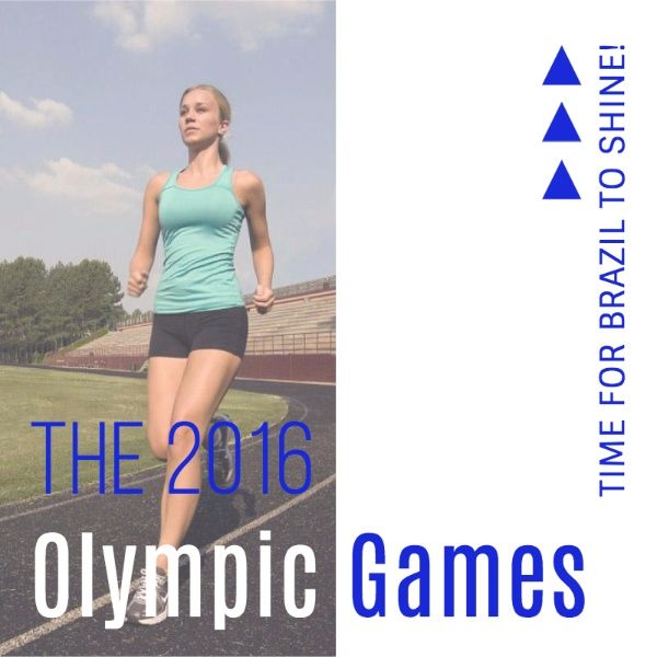 fitness, sport, sports, Brazil 2016 Olympic Games Instagram Post Template