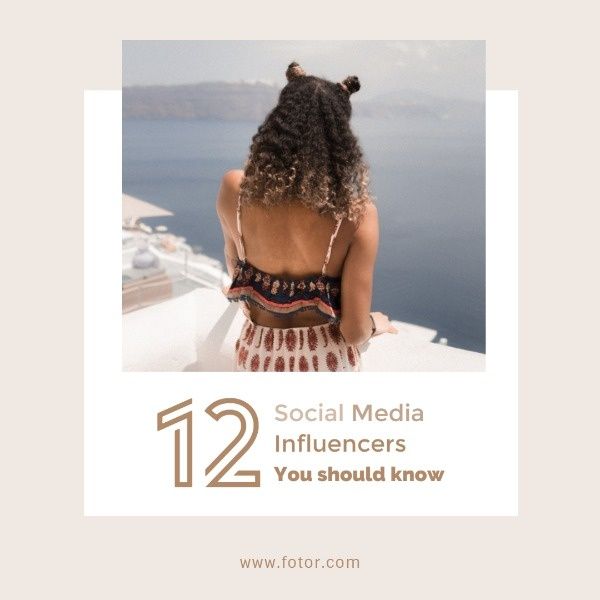 blog cover, pinterest, number, Social Media Influencers Blog Article Cover Instagram Post Template