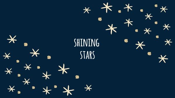 sky, simple, dazzling, Blue & Golden Shining Stars Desktop Wallpaper Template