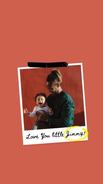 family, kid, birthday, Baby Polarid Photo Mobile Wallpaper Template