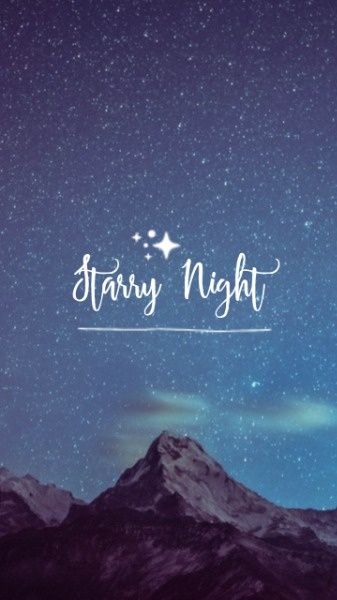 starry sky, landscape, environment, Night Mobile Wallpaper Template