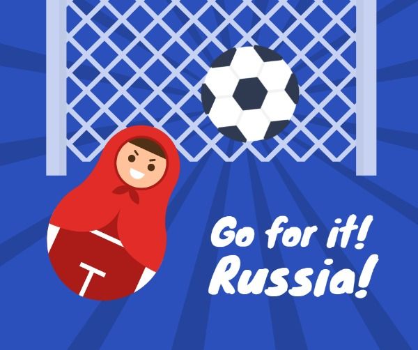 fifa, football match, football, Russian world cup Facebook Post Template