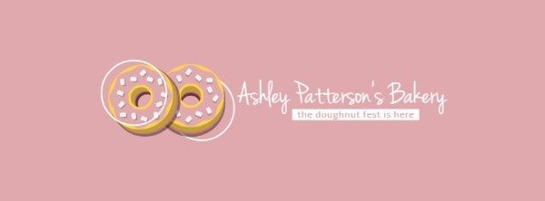 bakery, food, restaurant, Pink Doughnut Facebook Cover Template