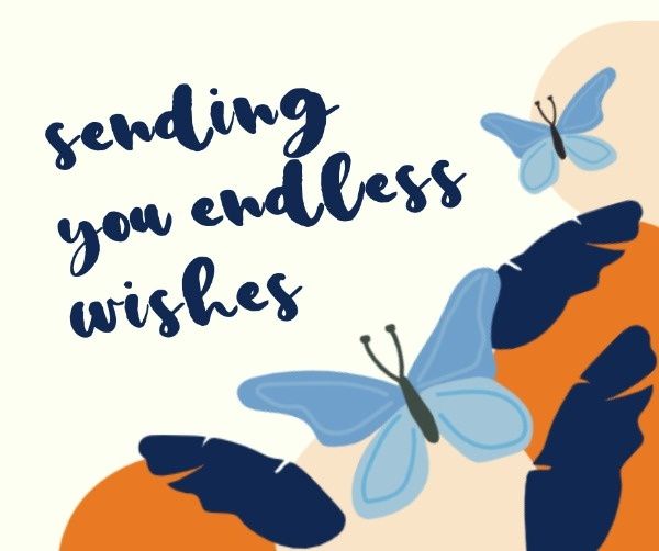 butterflies, life, quote, Spring Butterfly Painting Wishes Facebook Post Template