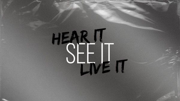 hear, see, live, Gray Life Quote Desktop Wallpaper Template