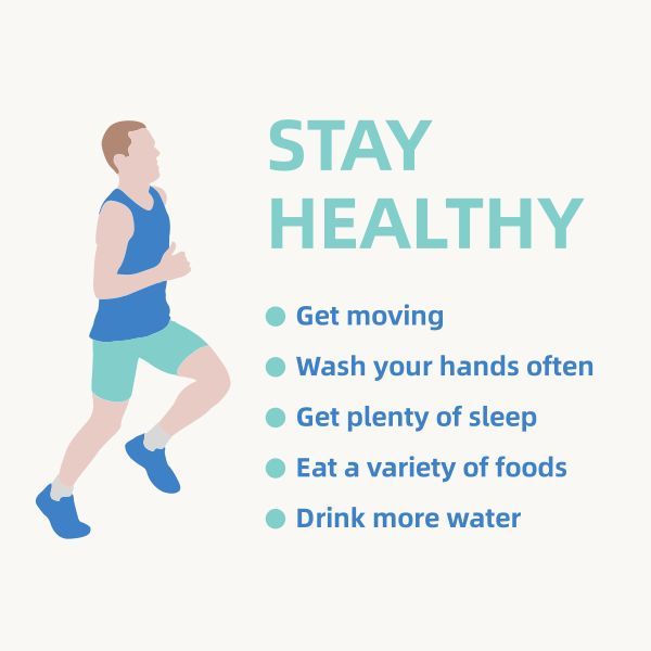 stay healthy, non-profit, exercise, Living A Healthy Life Instagram Post Template