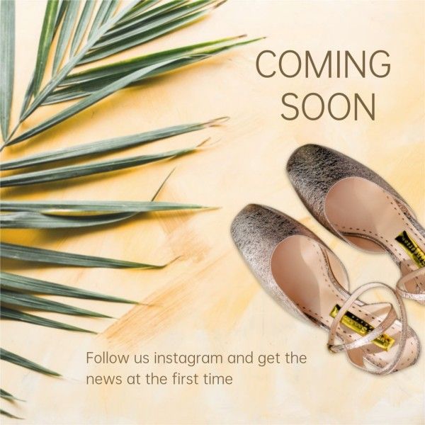 夏日灰色平底鞋新品促销 Instagram帖子