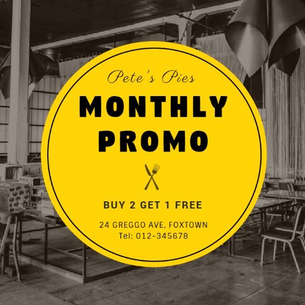 promote sales, promoting, season sale, Restaurant Promotion Instagram Post Template