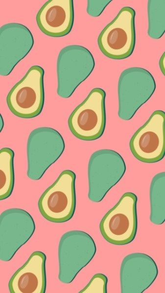 avocados, cute, fruit, Avocado Computer Background Mobile Wallpaper Template