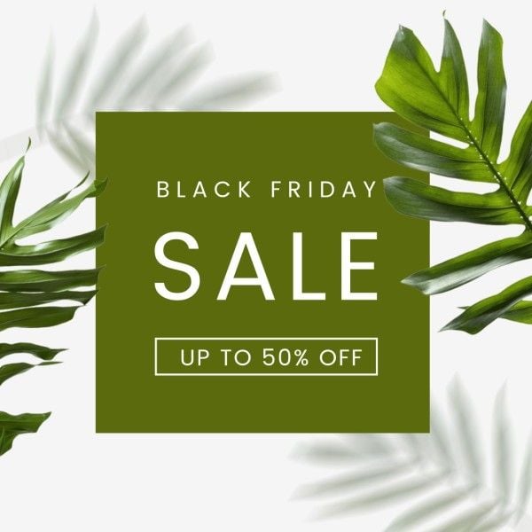 promotion, discount, branding, Green Black Friday Fashion Sale Instagram Post Template