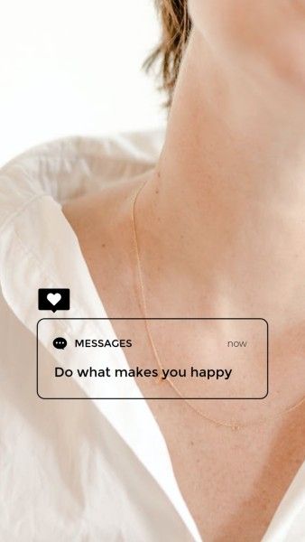 woman, life, message, Do What Makes You Happy Mobile Wallpaper Template