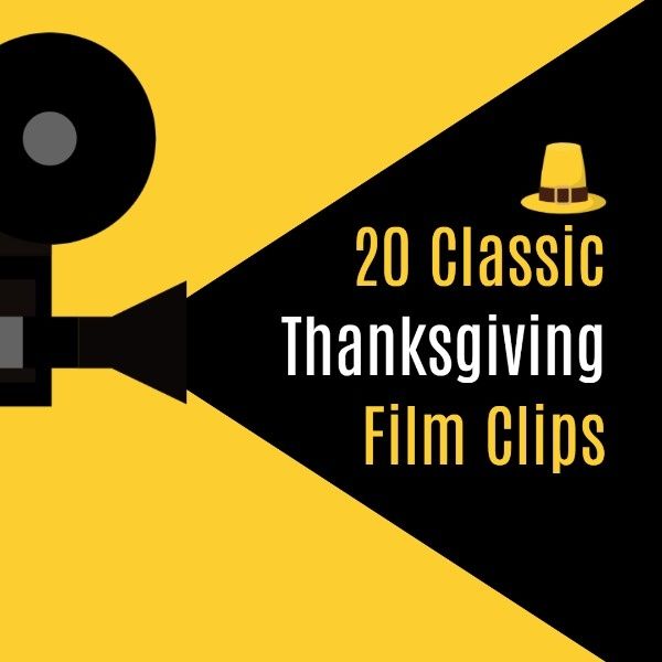 film clips, movie, video, Thanksgiving Film Cilps Instagram Post Template
