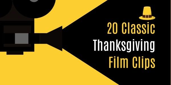 movie, video, classic, Thanksgiving Film Clips Twitter Post Template