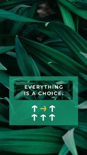 choice, choose, motto, Green Plant Mobile Wallpaper Template