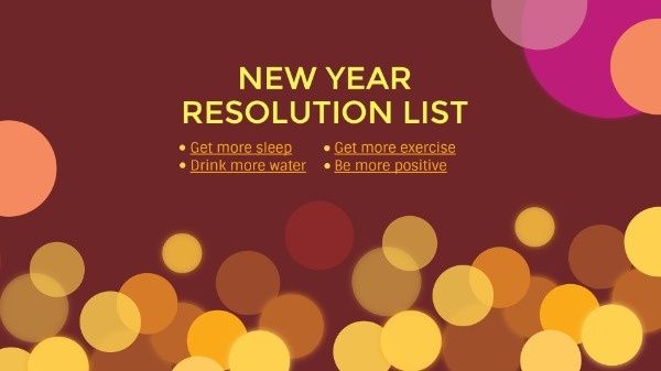 festival, holiday, happy new year, New Year Resolution List Desktop Wallpaper Template