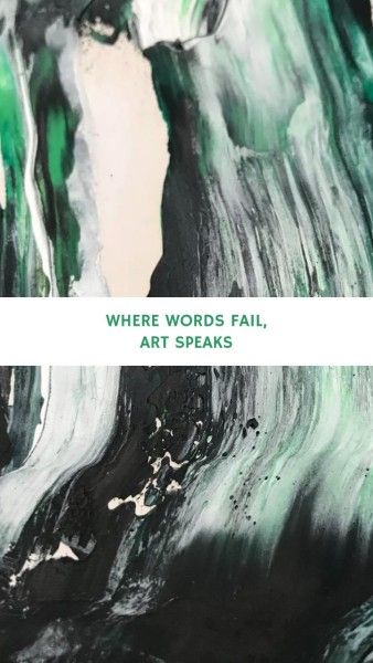 art, fluid, 720p, Green Life Quote Mobile Wallpaper Template