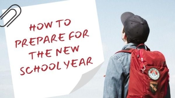 new semester, back to school, video, New School Year  Youtube Thumbnail Template
