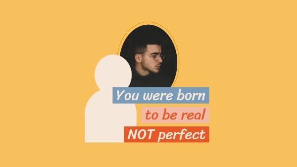 real, perfect, quote, Born This Way Desktop Wallpaper Template