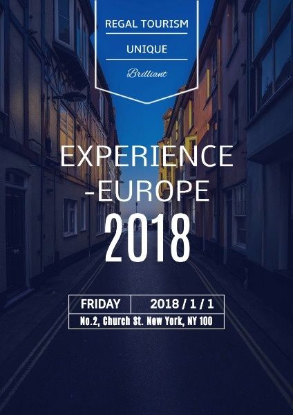 experience, life, lifestyle, Europe Traveling Poster Template