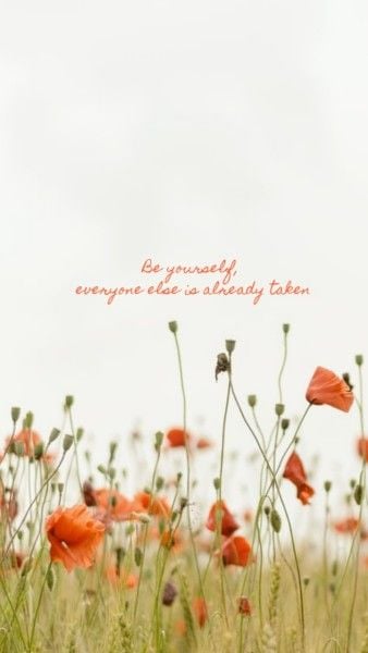 message, texture, 720x1280, White Be Yourself Life Quote Mobile Wallpaper Template