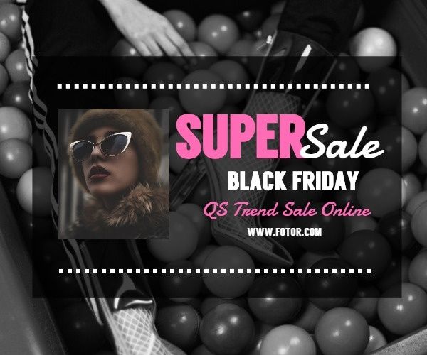 holiday, fashion, beauty, Black Friday Clothes Store Sale Medium Rectangle Template