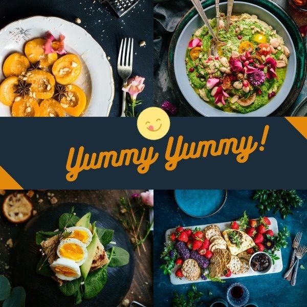cook, life, hobby, Delicious Food Instagram Post Template