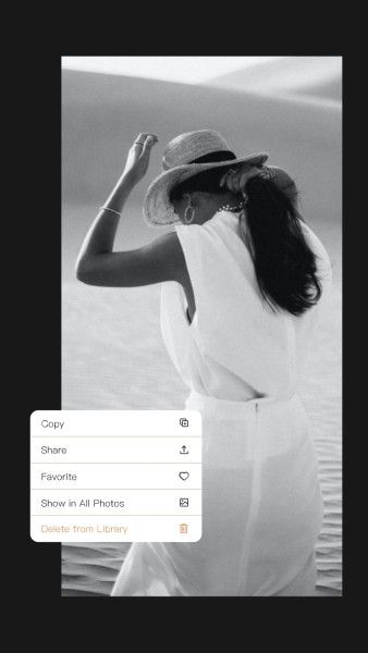 fashion, girl, ui digitalism, Black And White Photo Interface Mobile Wallpaper Template