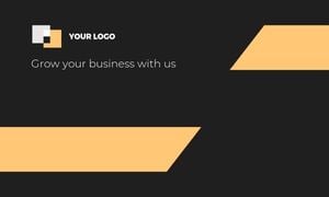 simple, logo, Black And Yellow Marketing Business Introduce Business Card Template