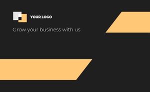 simple, logo, Black And Yellow Marketing Business Introduce Business Card Template