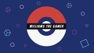 games, william, animation, Blue Gamer Channel Youtube Channel Art Template