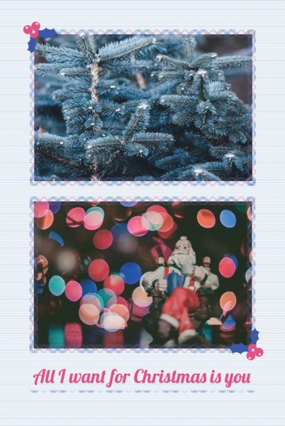 圣诞拼贴品兴趣帖子 Pinterest短帖