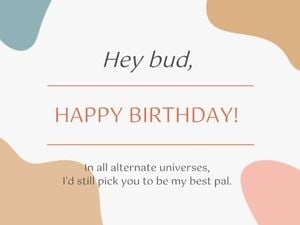 シンプルなメンフィスの誕生日カード メッセージカード