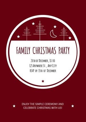 event, reunion, party, Family Christmas Invitation Template