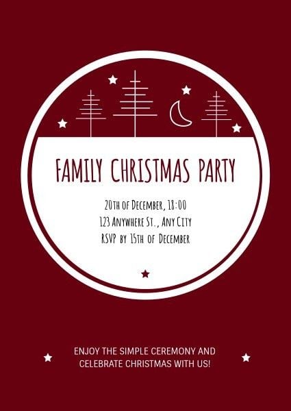 event, reunion, party, Family Christmas Invitation Template