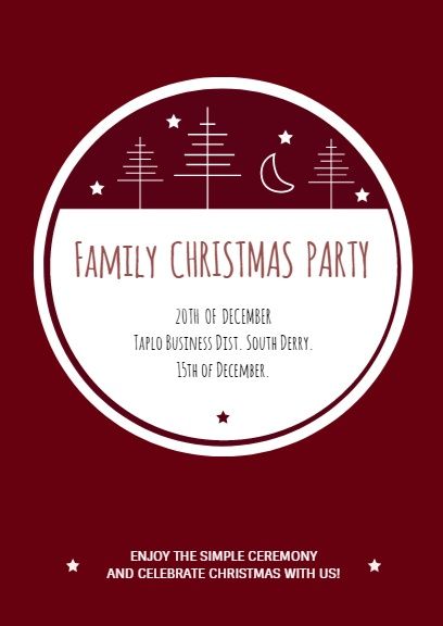event, parties, events, Family Christmas Invitation Template