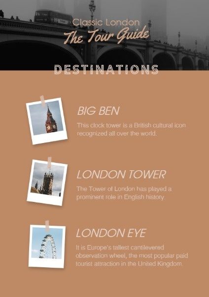 travel, tourist, journey, London Tour Guide Flyer Template