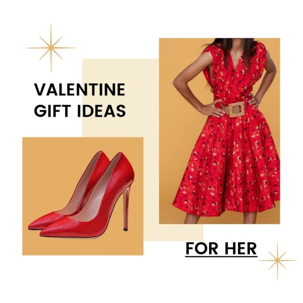Red Photo Collage Love Gift Ideas Instagram Post