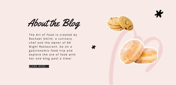 Pink Art Of Food Website