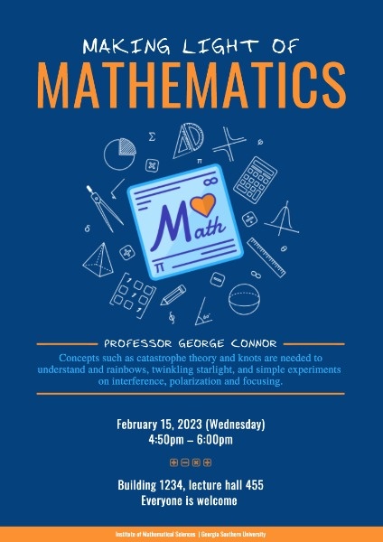 Mathematics Lecture Design Poster