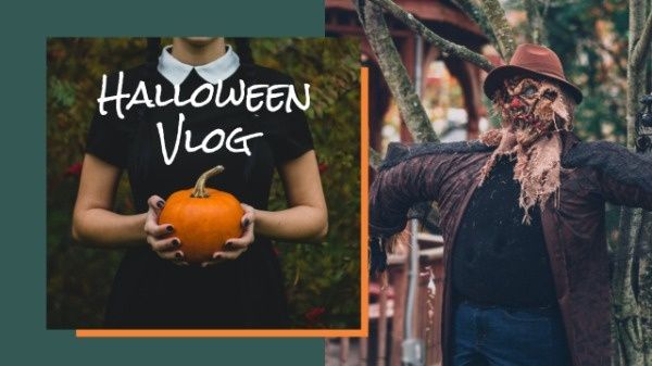 holiday, festival, celebration, Halloween Vlog Cartoon Halloween Shopping Youtube Thumbnail Template