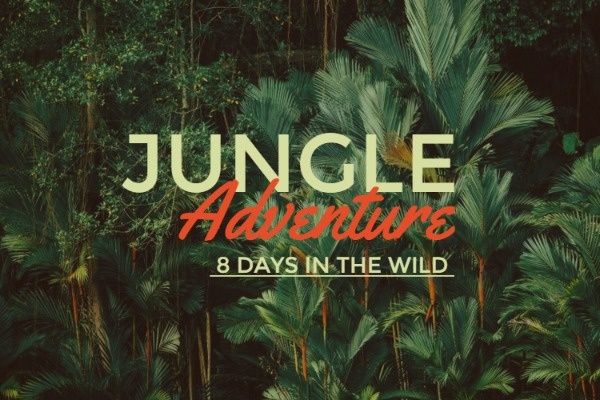 tree, camp, camping, Jungle Adventure Blog Title Template