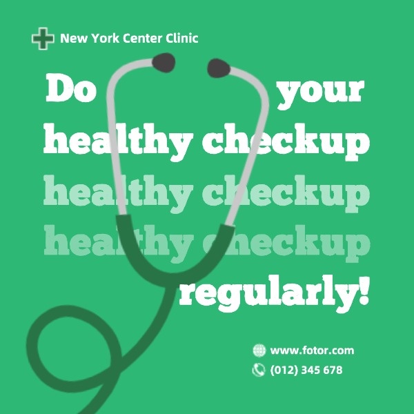 Green Health Checkup Instagram Post