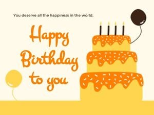 happy birthday, greeting, wishing, Cute Birthday Card Template