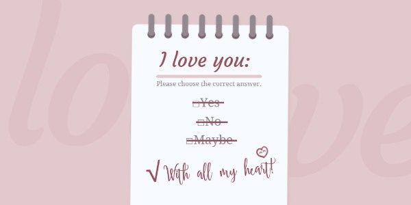 life, quote, valentine, Love You With All My Heart Twitter Post Template