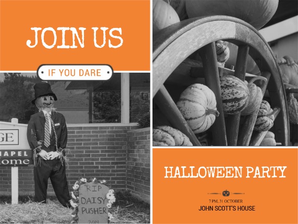 Spooky halloween party invitation Card